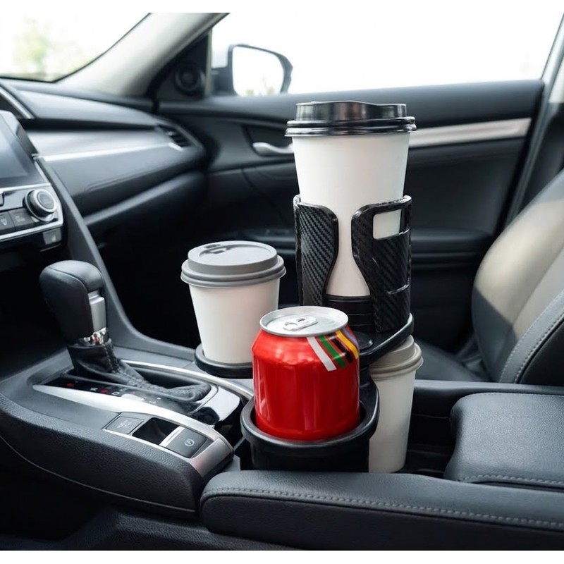 4-in-1 Car Cup Holder Expander – Adjustable Dual Cup Holder