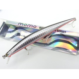 momolures - Tide Shore Minnow 175 26g Floating Silent Weight Transfer System for Bass, Seabass, Salmon Fishing (BLACK BACK OB)