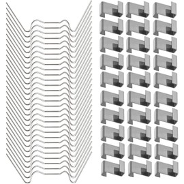 Merriway BH05781 (100 Pcs) Stainless Steel Z-Lap and W-Type Greenhouse Glazing Clip - Pack of 50 Each Type