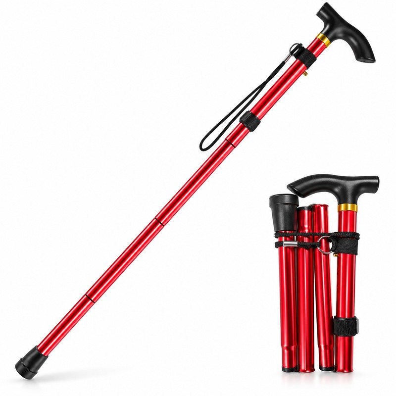 Foldable Walking Cane for Everyday Mobility – 5-Level Adjustable Lightweight