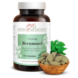 Nettle Tablets of 1000 mg (Urtica Dioica, Nettle), 190 Tablets, Premium Quality, Made in Austria, Tablets Instead of Capsules, Vegan