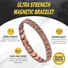 Pure Copper Bracelet for Men Arthritis Pain Real Copper Bracelets for Men Ultra Strength Bracelets For Men Copper Jewelry