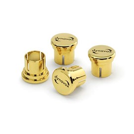 Dynavox RCA Protection Caps, High End Caps for RCA Connections, 24k Gold Plated, Set of 4