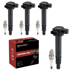 UF323 Ignition Coil Pack and Iridium Platinum Spark Plugs Set of 4 Compatible with 2000 2001 2002 2003 2004 Toyota Tacoma L4 2.4 2.7 Coils Replacement C1305 90919-0223 2.4L 2.7L