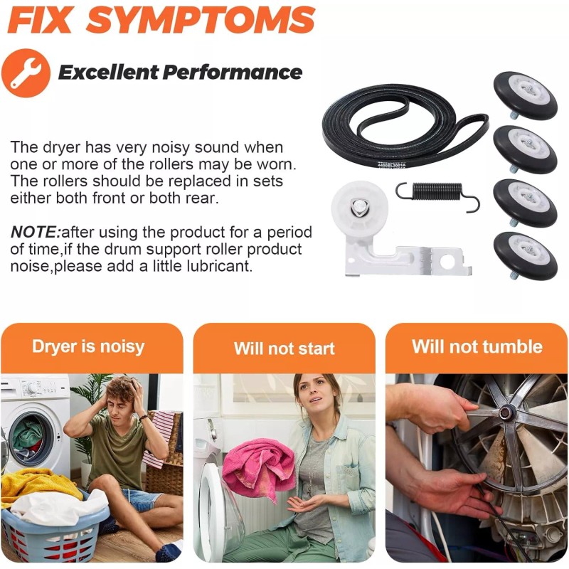 For LG Dryer Roller Repair Kit For LG DLGX5171V DLE4870W