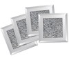 Glamified 4 x Square Mirrored Crushed Crystal Coasters Sparkle Diamond