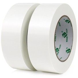 BOMEI PACK Duct Tape Heavy Duty, White 2 Pack 9 Mil Thickness,1.5 Inches x 30 Yards,Strong Industrial Strength,Flexible,No Residue,Waterproof and Tear by Hand,Multi-Use for Indoor & Outdoor Repairs