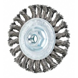 PFERD 82168 4" Mini Knot Wheel  Steel  Abrasive Brush  Power Tool Accessory