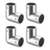 uxcell 4Pcs Rail Elbow Fitting 90 Degree 2-Way Zinc Alloy