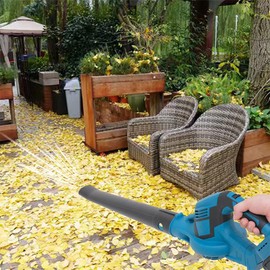 Cordless Leaf Blower,21V Handheld Electric Leaf Blower with 2 x 2.0Ah Battery & Charger, Lightweight Battery Powered Leaf Blower