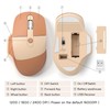 Wireless Ergonomic Keyboard and Mouse Combo with PU Wrist Rest,