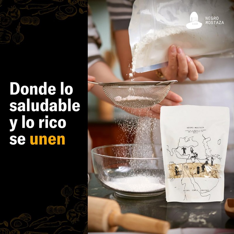 NEGRO MOSTAZA Almendra Fileteada - Ideal para la repostería. Le