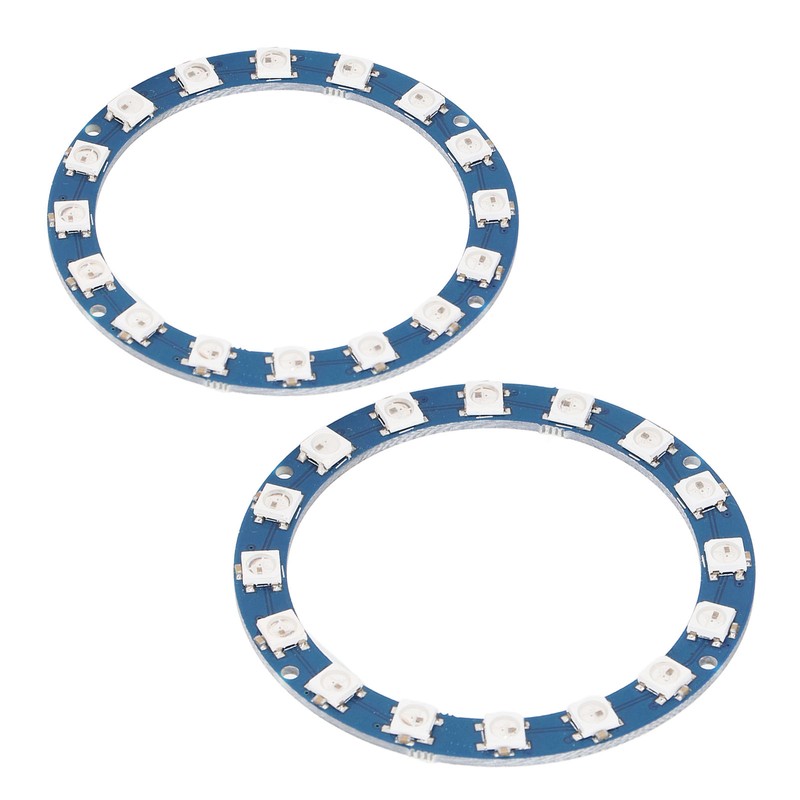 2Pcs RGB LED Ring 16 Bit Intelligent Full Color Highlight