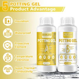 WANJAO Conformal Coating for Electronics, Electrical Potting Compound, Epoxy Resin PCB Coating Circuit Board Glue Electronic Potting Epoxy for Circuit Boards Led Lamps Appliance Control Boards 100ml*2