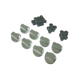 Ufixt® Universal Silver Control Knobs for Ovens, Cookers and Hobs (Pack of 8)