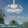 OSGNER 15" Outdoor Ceiling Fan with Light, Waterproof Gazebo Fan