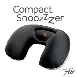 Go Travel Compact Snoozer Inflatable Travel Pillow - Black - Ref 776.101