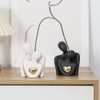 Aswalling Mini Couple Statue Abstract Sculpture Home Decor Knick Knacks