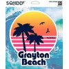 Squiddy Grayton Beach Florida - Vinyl Sticker (7" high)