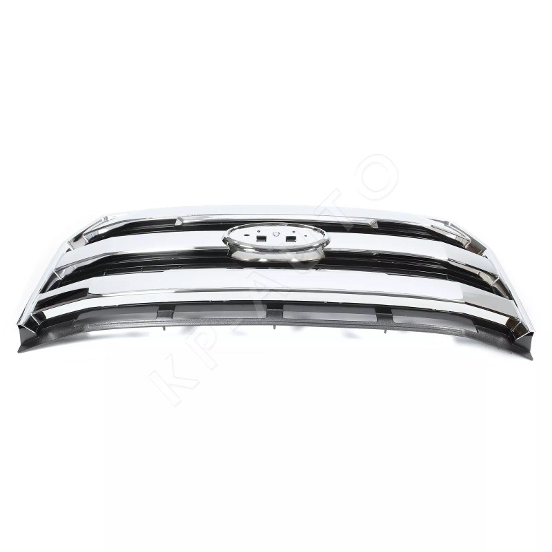 KingParts-Auto Chrome Front Upper Grille Grill W/O Camera For 2015