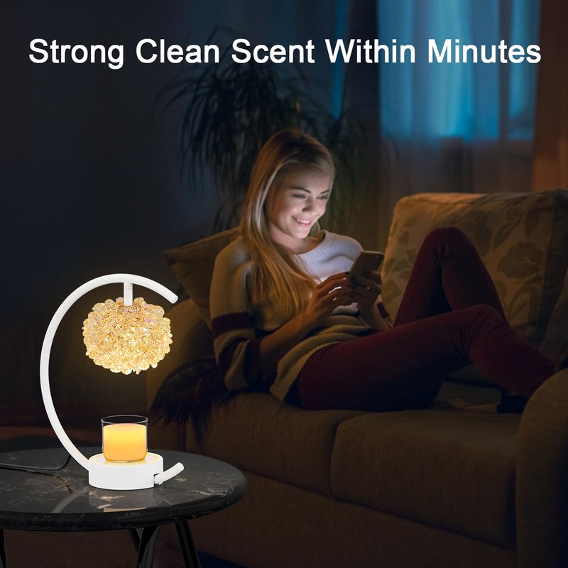 Yeuslor White Candle Warmer Lamp for Jar Candles with Adjustable