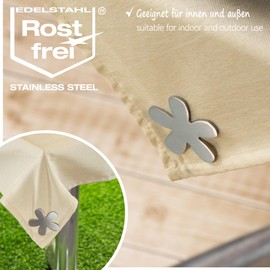 com-four® Stainless-steel Tablecloth Weights with Magnetic Clip