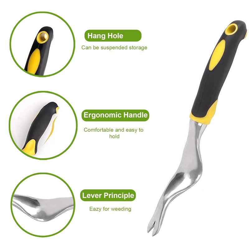 FUZVOL 2 Weed Tool and 1 pair of black gloves
