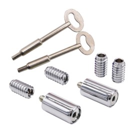 EAI Sash Window Stop for Security and Ventilation | Polished Chrome | Pack of 2 Stops & 2 Keys