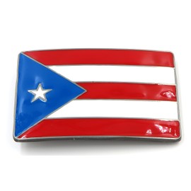 Puerto Rico Flag Metal Belt Buckle