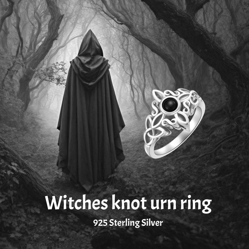 YAFEINI Urn Ring for Ashes Sterling Silver Anillo Nudo de