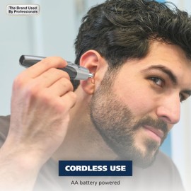 Wahl Wahl Clipper Battery Operated, Precision Ear and Nose Hair Trimmer for Men, Hygienic Nose Trimmer with Rinseable Blade for Easy Cleaning, Perfect for Travel – Model 3026462