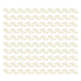 100Pcs Gold Paper Clips Durable Metal Rustproof Gold Fadeless Widely Used Cute Paper Clips for Home Office $ Shape