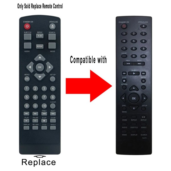 For Magnavox NA475 NA475UD Replaced Remote for Magnavox DVD/CD Player