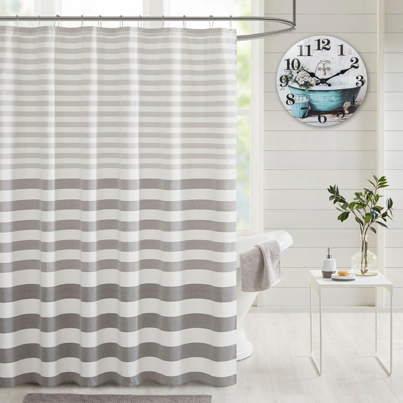 Horizent Bathroom Wall Clock,Rustic Style Waterproof Glass Wall Clock for