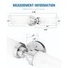 Emak Modern Brushed Nickel Bathroom Light Fixtures, 2-Light Vanity Lights