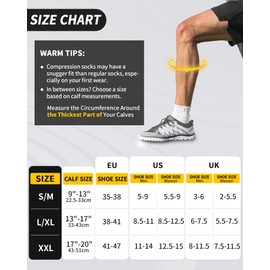 CAMBIVO Compression Stockings for Men and Women, 3 Pairs, Support Stockings, Compression Socks, Compression Socks, Thrombosis Stockings for Recovery, Running, Travel, Skiing, Pregnancy, Everyday Use