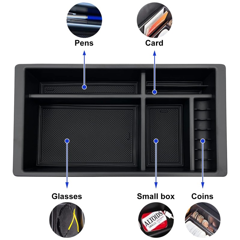 EVTIME Center Console Organizer Compatible with 2015-2020 Chevy Yukon Tahoe