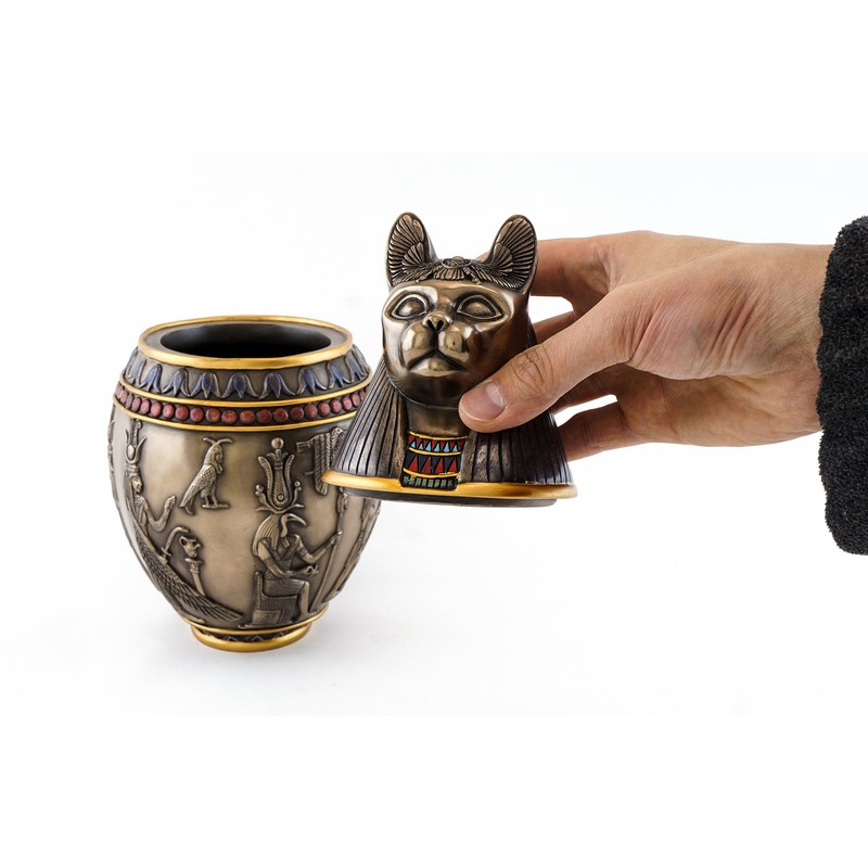 Top Collection Canopic Jar Statue in Cold Cast Bronze -