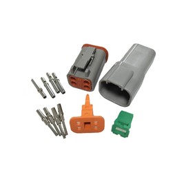 DT 4 Pin Connector Kit 16-20 AWG Waterproof Electrical Terminal Block Kit 5 Set