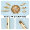 UNICRAFTALE About 48pcs Real 24K Gold Plated Slide On End