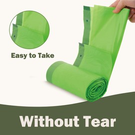 JENCENBIO Compost Bags 5 Gallon with Drawstring Tear Off 20 Liter Extra Thick 0.78 Mils Compostable Food Scrap Waste Bags with US BPI ASTM D6400 and Europe OK Compost Home Certified 60 Counts