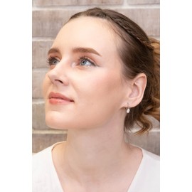 Earrings for Women, Birthstone Earrings, 7x5mm Oval Cut Genuine or Synthetic Gemstone Earrings, Leverback Earrings, Drop Earrings for Women, Huggie Earrings, Dangle Earrings, Silver Earrings for