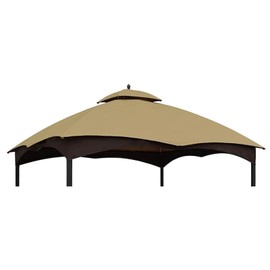 ISAGAPOY 10x12Ft Gazebo Replacement Canopy for Lowe's Allen Roth #GF-12S004B-1, Double Gazebo Canopy Features Faterproofing and Ventilation.