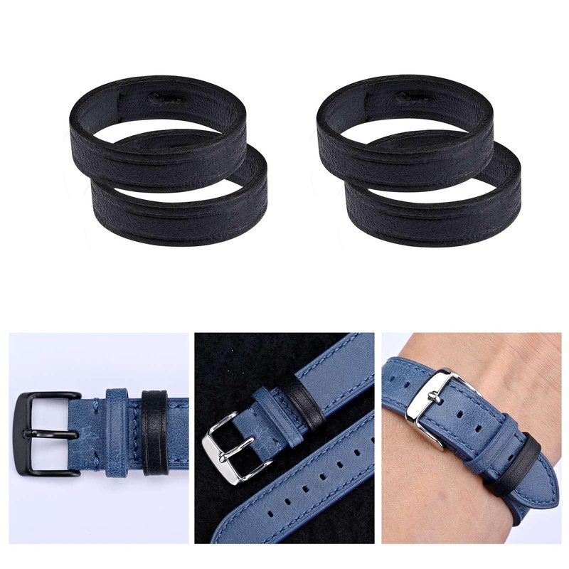 ANNEFIT Genuine Leather Watch Band Holder Wristwatch Belt Loop Keeper