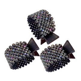 TOVINANNA 3pcs Rhinestone Hair Clips for Women Elegant Jaw Clips for High Ponytails for Thick Hair Non-damaging Accessories