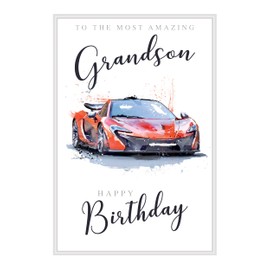 Cherry Orchard Most Amazing Grandson Happy Birthday Card - Red Mcclaren Card