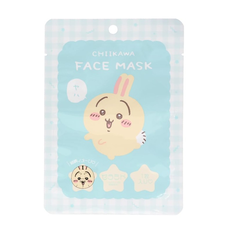 Shobido CW46833 Chiikawa Face Mask Pack of 1 (Rabbit)