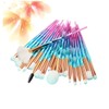 FOMIYES Makeup Brush Set Long Handles 20pcs Unicorn Design Perfect