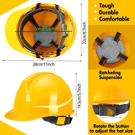 Jeyiour Construction Hard Hat and Reflective Safety Vest Set Construction Worker Costume for Women and Men (Orange)