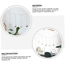 STOBAZA Moon Phase Metal Pendant Wall Art Decor Bohemian Style Hanging Moon Decor for Living Room Bedroom Apartment and Nursery Celestial Home Decoration for Festivals and Special